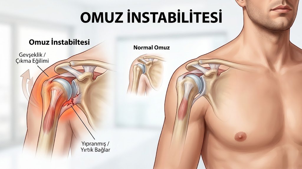 Omuz instabilitesi: normal omuz ile gevşek ve çıkmaya eğilimli omuz ekleminin karşılaştırması